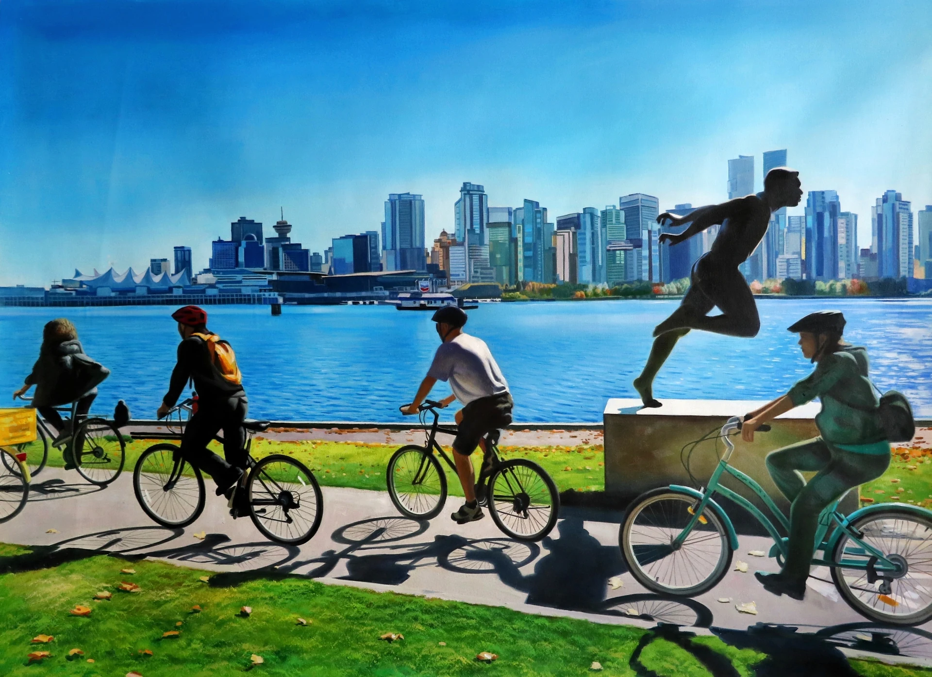 Bikes along the Stanley Park Seawall